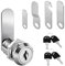 Serrure de boîte aux lettres 16mm, serrure casier vestiaire, avec 5 Plaques de Serrure Différentes et 4 Clés, Serrure pour casier vestiaire, serrure à levier pour boîtes aux lettres