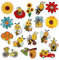 Woohome Patches zum Aufbügeln, 18 Stück Biene Patch Sticker für Kleidung, Sonnenblume Aufnäher Applikation Flicken Zum Aufbügeln Kinder Patches für für DIY T-Shirt Jeans Kleidung Taschen