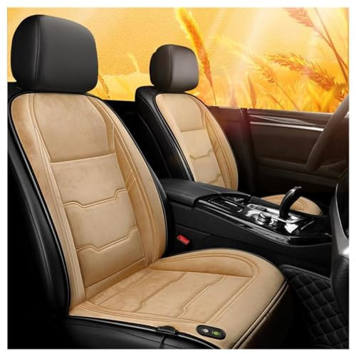 FANOLO Sitzheizung Auto, 12v Stromschutz Sitz Auto Auflage rutschfest Universal Passend für Fahrersitz,D-2PCS