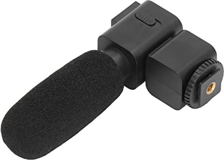 Microfono Stereo per Interviste Ad Ampia Gamma di Frequenze per Fotocamera, Ammortizzante, con Connettore Universale, un Microfono per Tutto