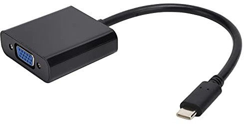Yanmis Type‑C to VGA Converter, USB 3.1 Type-C to VGA 15-pin Female 10Gbps Maximum Transmission Rate Converter Compatible with Laptop Computer