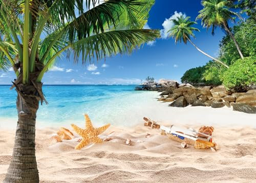 Sommer Strand Ozean Hintergrund Sommer Blauer Himmel Palme Fotografie Hintergrund Strand Hochzeit Geburtstag Party Dekoration 10x8FT