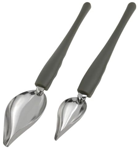 PIYANYO Stainless Steel Cooking Drawing Decorating Spoon Kit For Decorating Plates Cakes Desserts with Comfortable Handle 2pcs