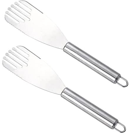 Alipis 1 Satz 2St Backspatel küche coockit anhänge Kupplung fleckerlnudeln Tortenheber Grillwender geschlitzter Schaufelwender Kuchenschaufel Backschaufel Rostfreier Stahl Silver