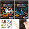Georgie Porgy Kratzbilder Set DIY Bastelsets für Kinder Magic Rainbow Scratch Paper Kratzpapier Kratzbuch Ostern Weihnachten Geburtstagsgeschenk für Jungen Mädchen (Tierparadies Unterwasserwelt)