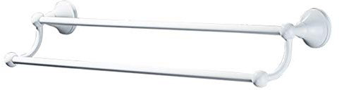 Portasciugamani da bagno vintage a doppio strato in ottone da parete 60 cm bianco retrò porta asciugamani