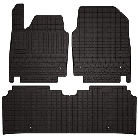 Wielganizator SolidPRO Gummimatten passend für Kia EV6 (2021-) | Qualität: Premium - Genaue Passform, rutschfest 4-teilig Fußmatten- Schwarz