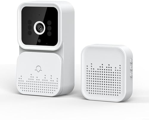 Video Doorbell System with 2 4G WiFi Connection, Motion Detection Alerts and Indoor Ding Dong Unit