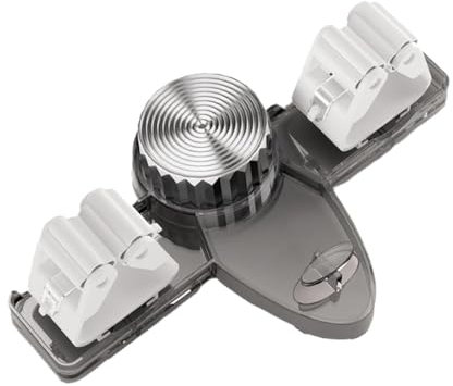 SEAYACK Wall Mounted Broom Mop Holder Not Punching Required Suction Mop Hanger Hooks for Bathroom Kitchen Office Utility Room