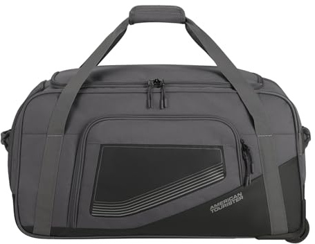 American Tourister City Racer - Reisetasche mit Rollen 68 cm, 98 L - Viel Stauraum & Separates Schuhfach - Wasserabweisend, Mehrere Griffe, Robust - Schwarz