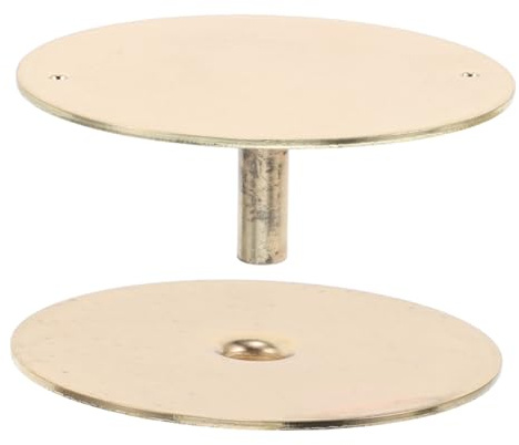 WOONEKY Tapa Para Orificio De Puerta Electrochapada Dorado, Placa Frontal Redonda De 2 5/8 Pulgadas Tornillos, Protección Segura Antirrobo Para Puertas Residenciales, Instalación Rápida y Duradera