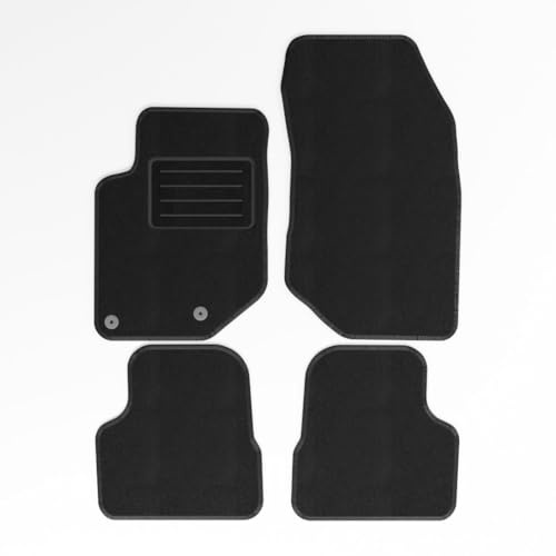 Mats4all Textil Fussmatten Passend für Opel Corsa F 2019-> | rutschfest | Mit Verstärkung | 4-teilig