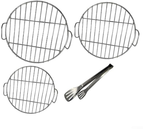 Grille de cuisson en acier inoxydable avec poignée pour barbecue Weber 7432 et 57 cm, offre un bon ajustement et une manipulation facile des aliments pendant la cuisson (53 cm)