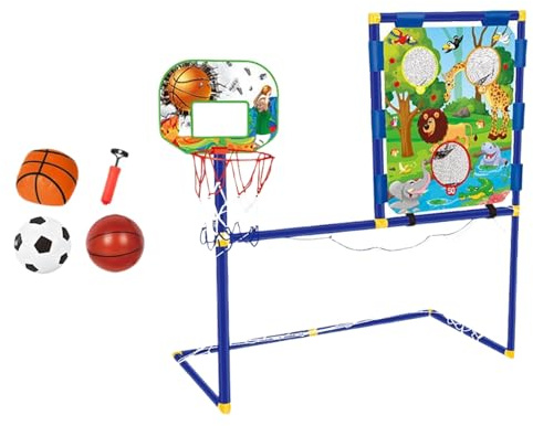 Husoiuy American Football Wurfnetz | Wurfspiel Mit Football, Basketball Und Sandsack,Basketball Tariner Set - Für Tailgate-Party Karneval Geburtstag Festival Garten Feld Hof Outdoor Herbst Mädchen