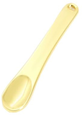 LIXSAZSE Portable Beauty Scoop For Travel-Friendly Makeup Routine Metal Makeup Spatula Scoop Cosmetic Spoon Face Mask, Gold
