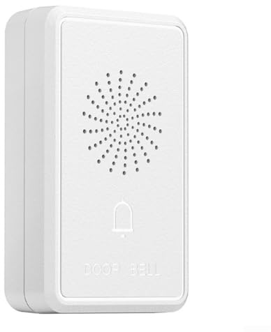 Posheliox Wired Doorbell Chime, DC 12V Electronic Bell, 90dB Loud Clear Sound, Wall Mount for Home Security controls System, White