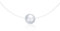 Unendlich U Kreativ Damen Halskette 925 Sterling Silber Perle Anhänger Transparente Angelschnur Nylonkette, Silber