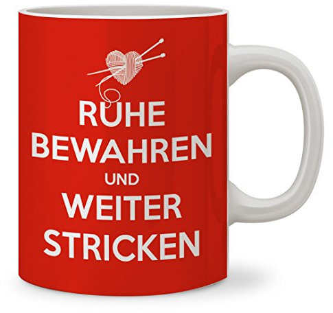 strickimicki - Tasse - Ruhe bewahren und weiter Stricken