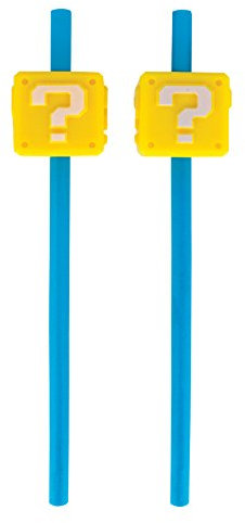 Paladone Super Mario pajitas, Multi, 4 x 4 x 21 cm