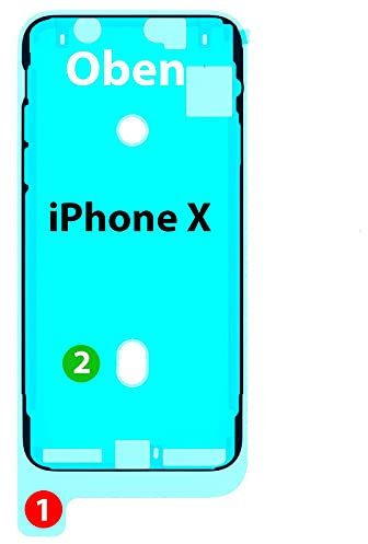 NG-Mobile Klebefolie Display für Apple iPhone X – Klebepad Kleberahmen Klebestreifen – Display Handy Rahmen Kleber – Dichtung Sticker Smartphone