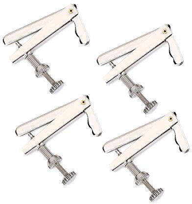 Dilwe 4Pcs Feinstimmer, Rostfreier Cello Feinstimmer mit Metallschraube für 3/4 4/4 Cello Violine Streichinstrumente