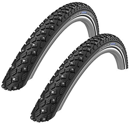 Schwalbe Unisex – Erwachsene Fahrradreife, Schwarz, Marathon Winter Plus Perf,SmartGu,TwinSkin 42-406-TwinSkin