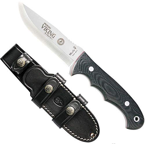 Muela Cuchillo Viking.J-11M Cachas Micarta Negra Funda Multiposiciòn + Tarjeta Multiusos de Regalo
