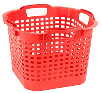 GreenLife Kaminholzkorb Brennholzkorb 25L 3 St. rot Made in Germany, robust, stapelbar, langlebiger Kunststoff