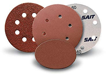 Sait 90824 D-SAITAC-VEL AW-D - Disco abrasivo in velcro, diametro 150 mm, grana 40, 15 fori, 200 pezzi