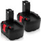 2 Piezas Recambio para Bosch Batería 14.4V 3.6Ah Ni-Mh BAT038 BAT040 BAT041 BAT140 BAT159 2607335264 2607335276 para Bosch 14.4V Batería 2607335275 2607335533 13614 PSR 14.4 Powayup