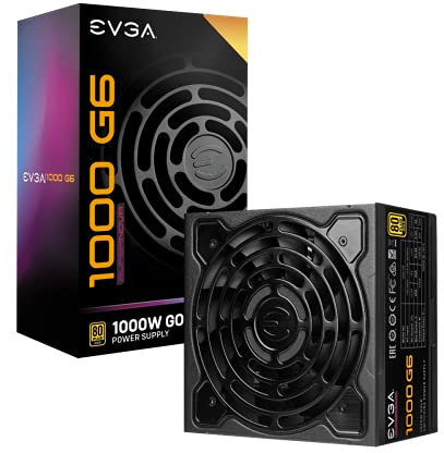 EVGA Supernova 1000 G6 Power Supply, 80 Plus Gold 1000W, Fully Modular, Includes Power on Self Tester