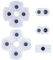 Gummi Matte Pads Rubber Set kompatibel für Playstation 4 / PS4 Controller JDM 055 050