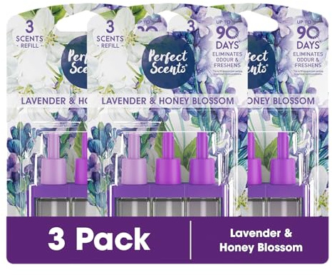 Perfect Scents 3 Scents Air Freshener Refill - Compatible with 3volution Lavender & Honey blossom 3 Pack, 20ml per Pack