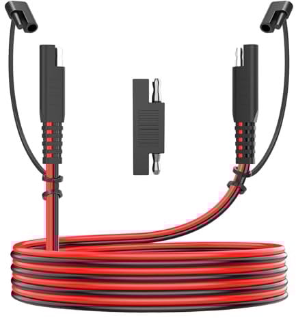 BBHEJJ 10FT SAE Extension Cable, 12AWG SAE to SAE Extension Cable Quick Disconnect Wire Harness, SAE Connector Cable for Solar Panel, Battery, Motorcycle, Cars, RV