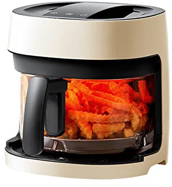 XHTONGSH Air Fryer - 4QT Écran Tactile holographique Cuisinière d'otilless au Four à Chaud électrique, Panier antiadhésif en Verre Non couché avec 8 préréglages, Visible panoramique, friture Rapide