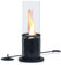 Zelsius Tischkamin für Indoor und Outdoor mit wirbelnder Flamme | Schwarz | Ø 20 x 50,5 cm | Freistehender Bioethanol Kamin | Tischfeuer, Feuersäule, Balkon Deko Kamin, Gartenfeuer, Standkamin