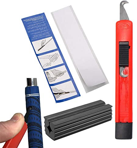Fowybe Golf Club Regripping Kit - Professional Golf Grip Removal Tool - Golf Grip Kits Include Double Sided Grip Tape, Rubber Vise Clamp, and Hook Blade