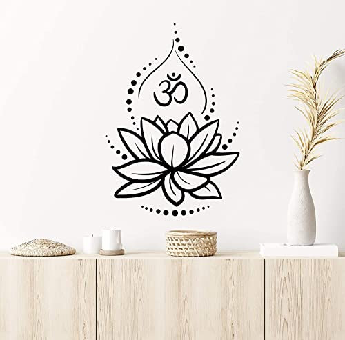 myrockshirt Lotusblüte om Wandtattoo 60cm Yoga Aufkleber Sticker Autoaufkleber Tuning Freie Farbwahl