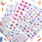 Savita 10 Sheets Flower Nail Art Stickers, Butterfly Nail Stickers Self-Adhesive Multicolored Floral Nail Decals Manicure Decoration for DIY Nails Designs (Color Series 3)