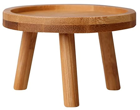 ZLASS Bonsai Ständer Holzhocker Vasensockel Massivholz Blumentopf Tablett Blumenregal Indoor Desktop Wohnzimmer Topfpflanze Sukkulente Grüner Ausstellungsstand Vase Podest (Size : 6.10in)