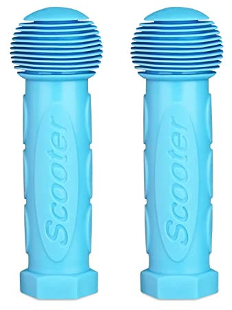 2 Pcs Bike Handle Cover Non-slip Kids Scooter Handlebar Soft Rubber Handlebar Grips for Kids Mini or Max Micro Scooter/Wheel Scooters Blue (Blue)