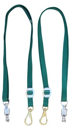 Tack Shack of Ocala Nylon Kreuz Krawatten 2er Set Kreuzbinder Kreuzbinder für Pferde, Schnellverschluss Kreuzbinder Stallbedarf Stallbedarf für Pferde (Jäger)