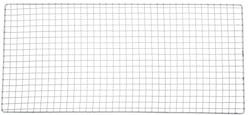 sourcing map Square BBQ Grill Net 26x60cm Electroplated Stainless Steel Barbecue Mesh Mat for Baking Smoking Charcoal Grilling Roasting