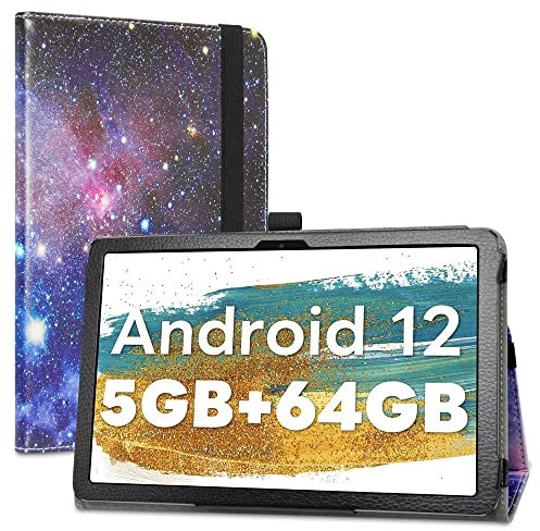 LiuShan PU Cuir Etui et Pliable Stand Folio Coque pour Blackview Tab 30 WiFi/Tab 7 WiFi/Tab 8 WiFi/Tab 70 WiFi/DOOGEE T10W/OSCAL Pad16 /OSCAL PAD60 /OSCAL PAD70 Tablette 10 Pouces,Galaxy