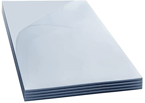 Albyco Couvertures Transparents brillants, épaisseur 0,15 mm/150 micron, format A4, 210x297mm, Couverture en PVC, Couverture de reliure, Plats en PVC, Plats de couvertures