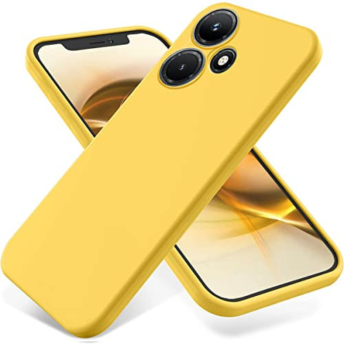 Funda Compatible con Infinix Hot 30i, Carcasa Silicona Infinix Hot 30i Suave Gel Rasguño y Resistente Teléfono Móvil Cover, Funda para Infinix Hot 30i (Amarillo)