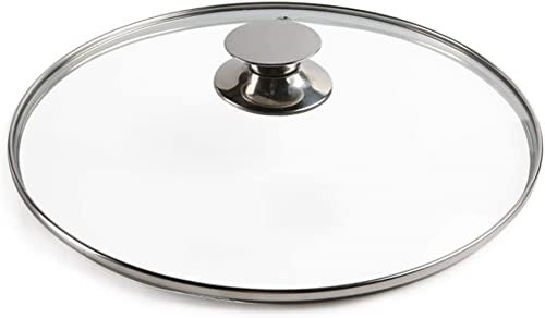 Couvercle de Casserole Universel Remplacement poêles à Frire Wok remplacer couvercles de Casserole Couvercle trempé Couvercle de Casserole en Verre Transparent (20 cm)