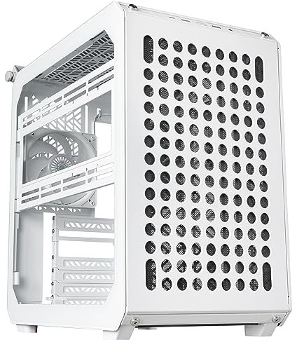 Cooler Master Qube 500 Flatpack - Mid-Tower ATX PC Case, Fully Modular, 1 x 120 mm Pre-installed SF White Rear Fan, Vertical GPU Mount, Supports EATX Motherboards & Dual 280mm Radiators - White