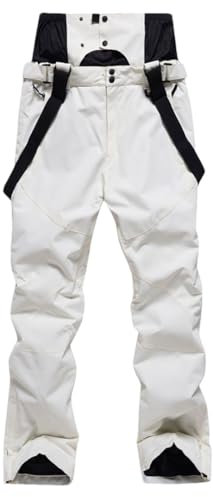 Skihose Für Herren Und Damen, Übergröße, Warme Outdoor-Ski- Und Snowboard-Sporthose Beige XXL