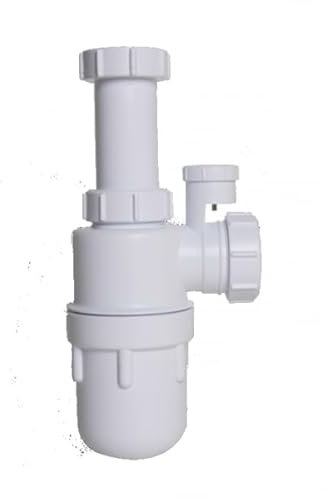 Sifón botella extensible salida horizontal con válvula de aireación varias medidas (1 1/2-40 mm)